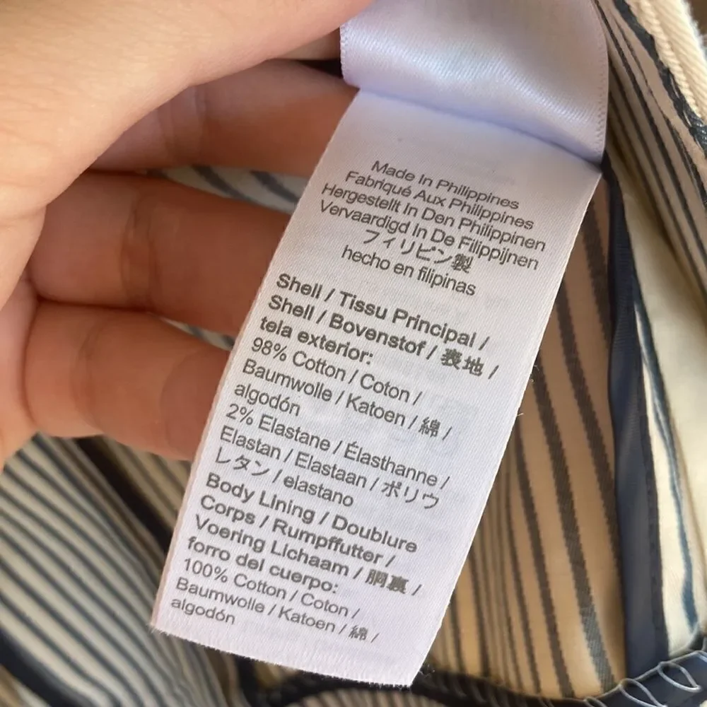 J. Crew Cotton Alfie Blazer in Striped Chino- Single Breasted Vintage Prep Style
